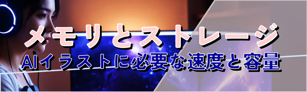 メモリとストレージ AIイラストに必要な速度と容量