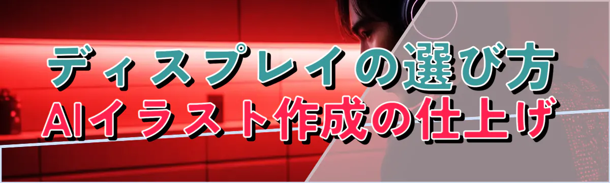 ディスプレイの選び方 AIイラスト作成の仕上げ