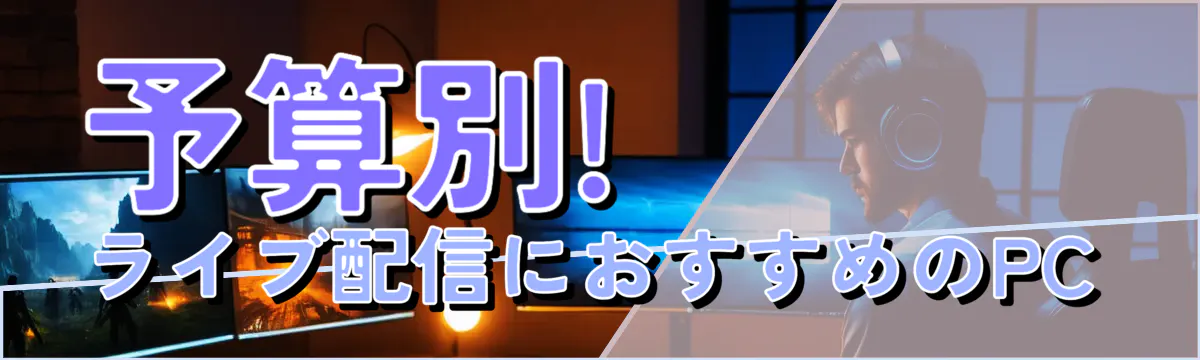 予算別! ライブ配信におすすめのPC