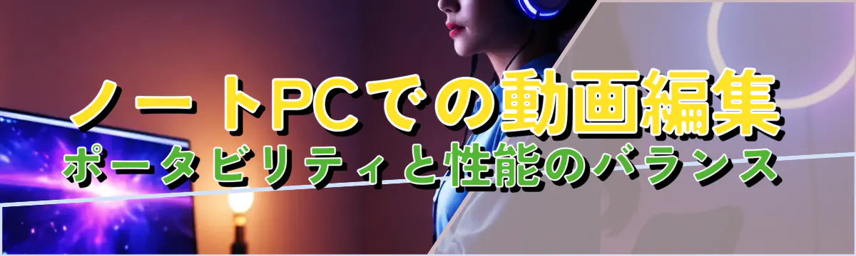 ノートPCでの動画編集 ポータビリティと性能のバランス
