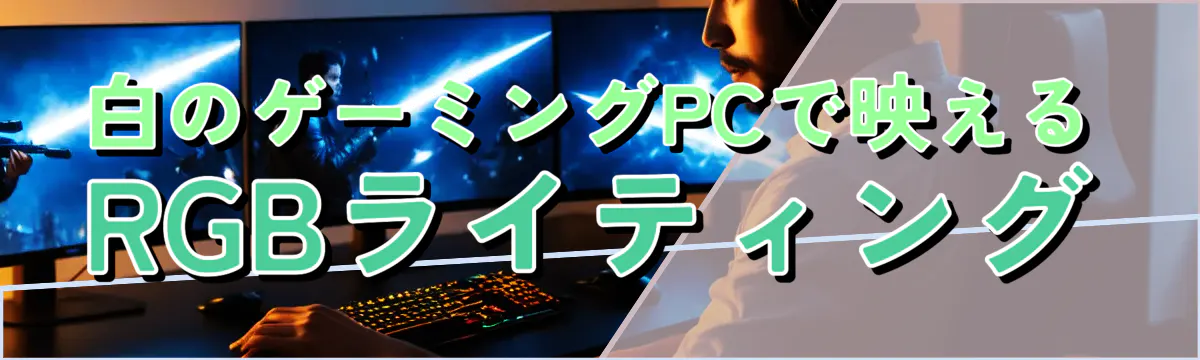 白のゲーミングPCで映えるRGBライティング