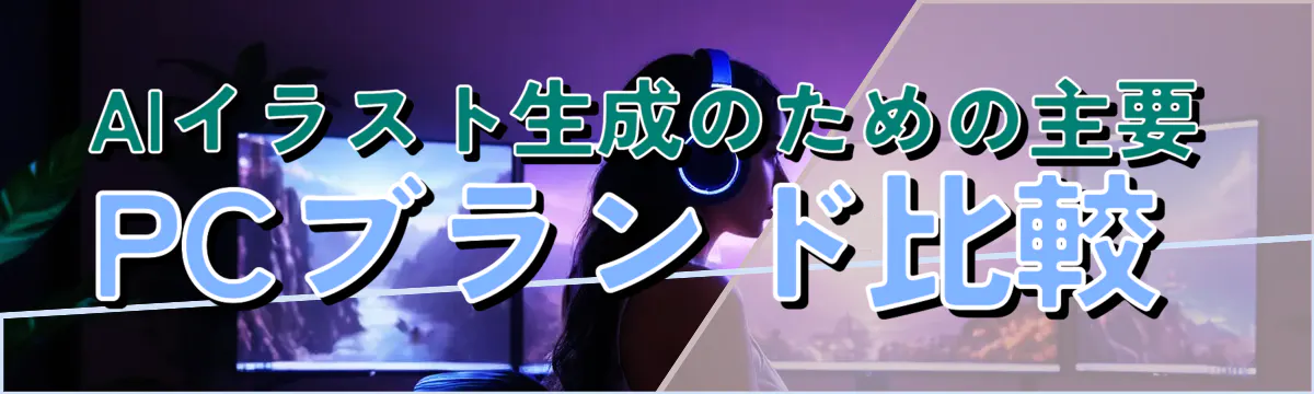 AIイラスト生成のための主要PCブランド比較