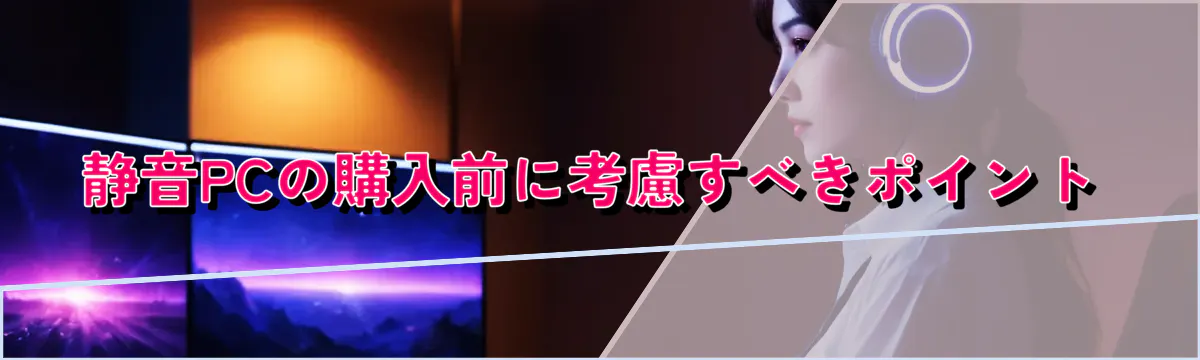 静音PCの購入前に考慮すべきポイント