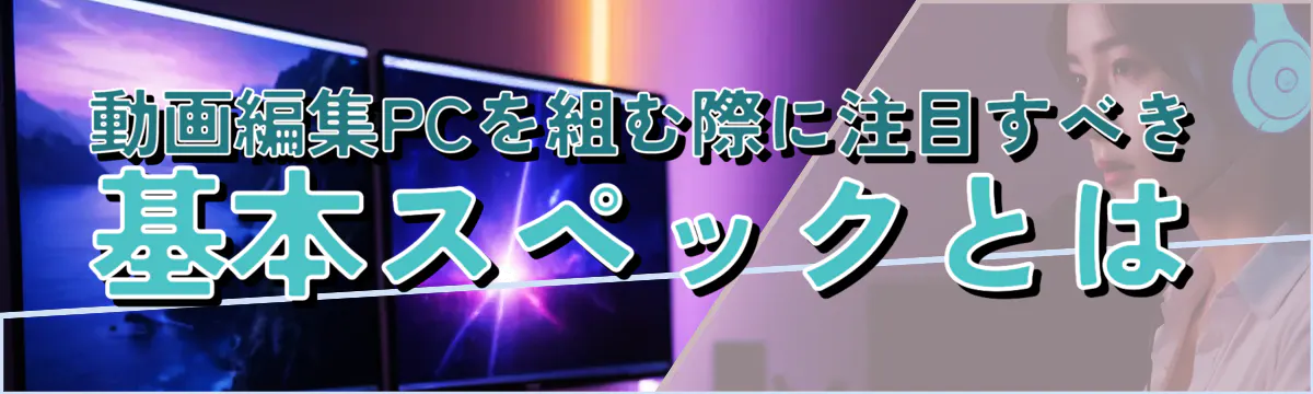 動画編集PCを組む際に注目すべき基本スペックとは
