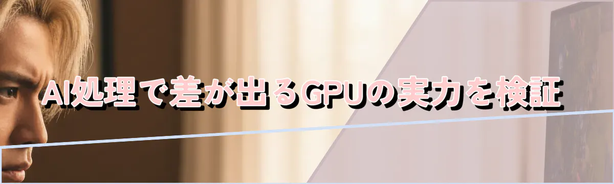 AI処理で差が出るGPUの実力を検証
