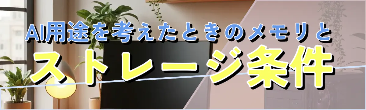 AI用途を考えたときのメモリとストレージ条件