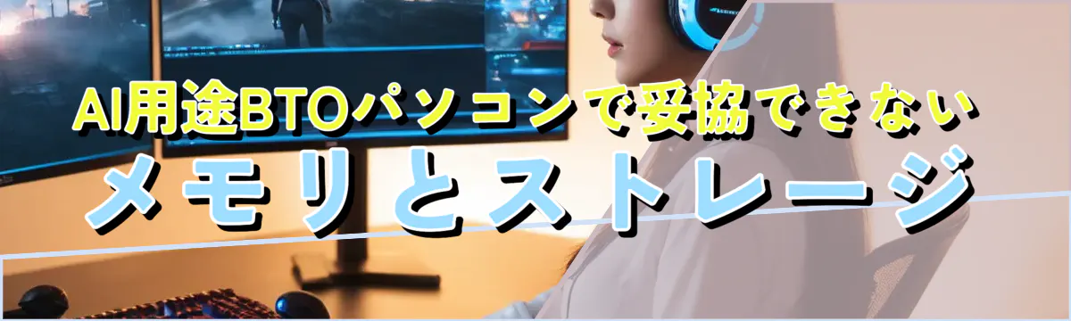 AI用途BTOパソコンで妥協できないメモリとストレージ