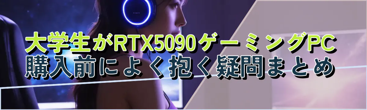 大学生がRTX5090ゲーミングPC購入前によく抱く疑問まとめ