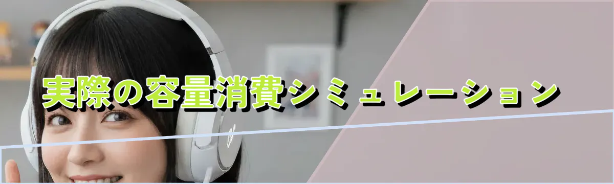実際の容量消費シミュレーション