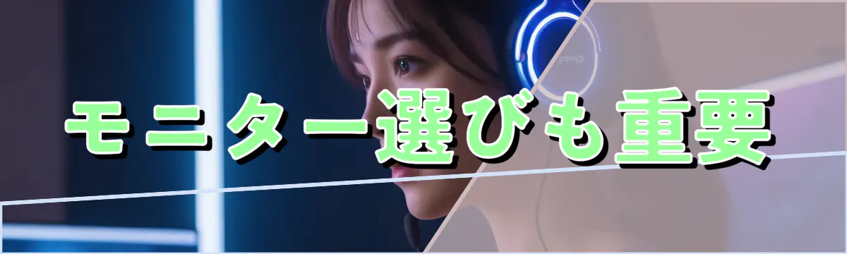 モニター選びも重要
