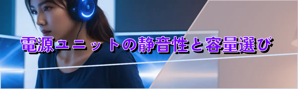 電源ユニットの静音性と容量選び