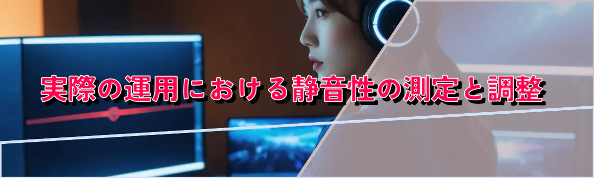 実際の運用における静音性の測定と調整