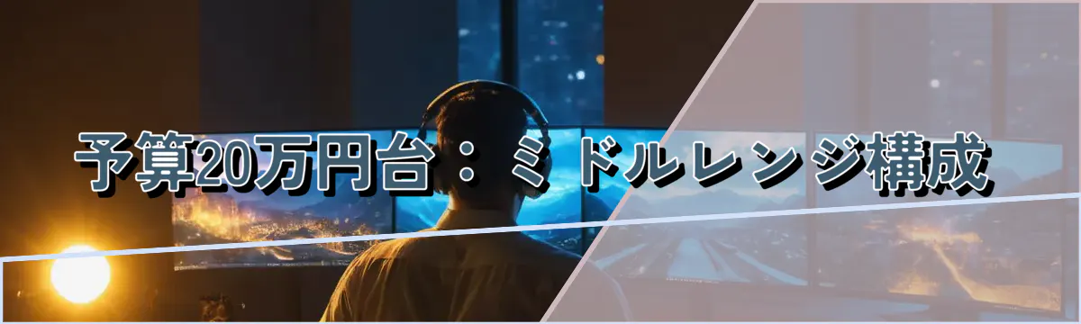 予算20万円台：ミドルレンジ構成