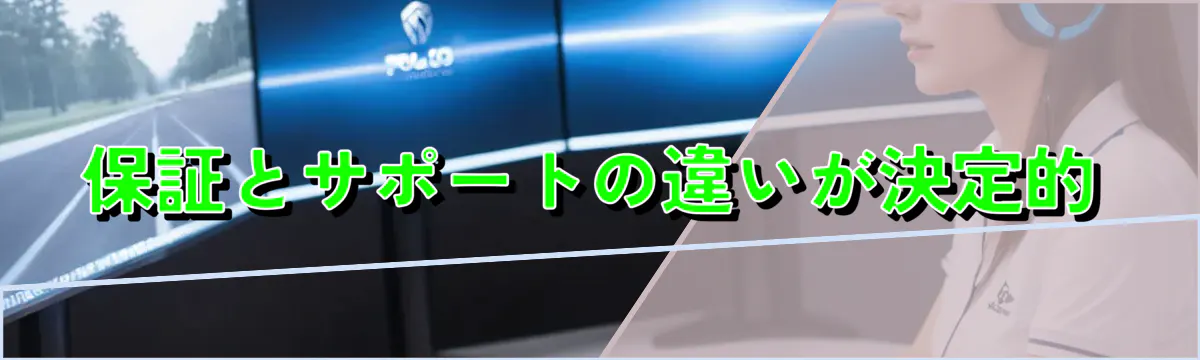 保証とサポートの違いが決定的