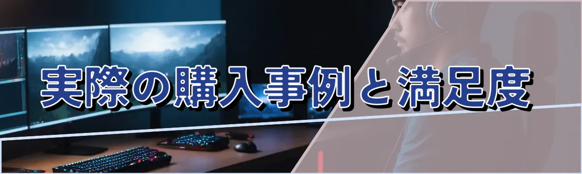 実際の購入事例と満足度