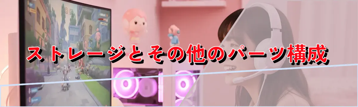 ストレージとその他のパーツ構成