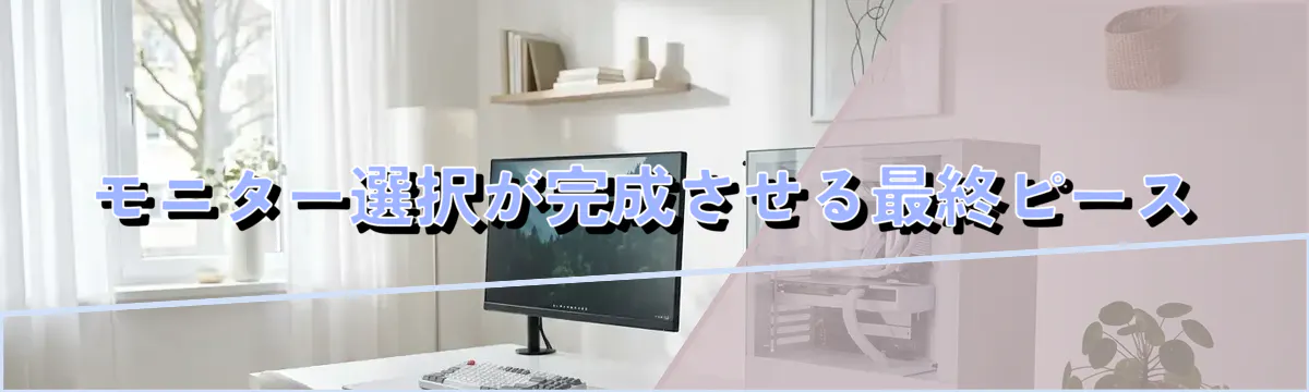 モニター選択が完成させる最終ピース