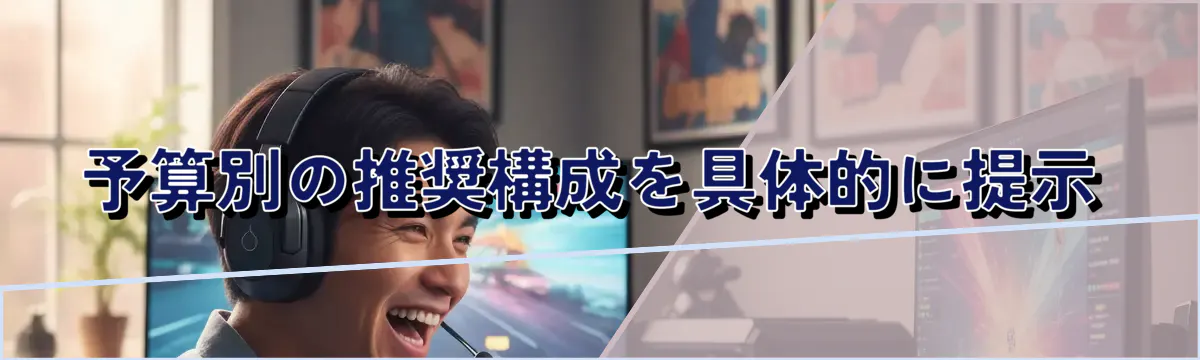 予算別の推奨構成を具体的に提示