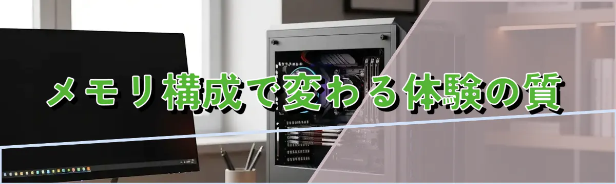 メモリ構成で変わる体験の質