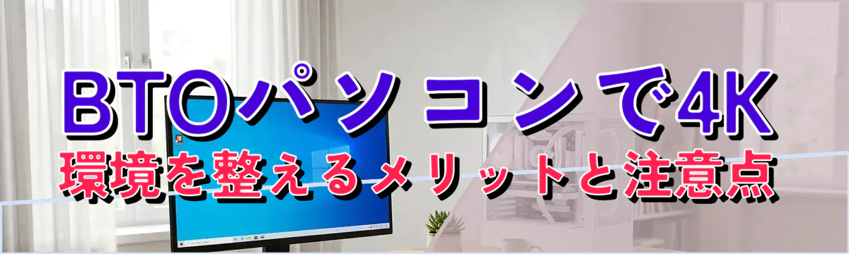 BTOパソコンで4K環境を整えるメリットと注意点