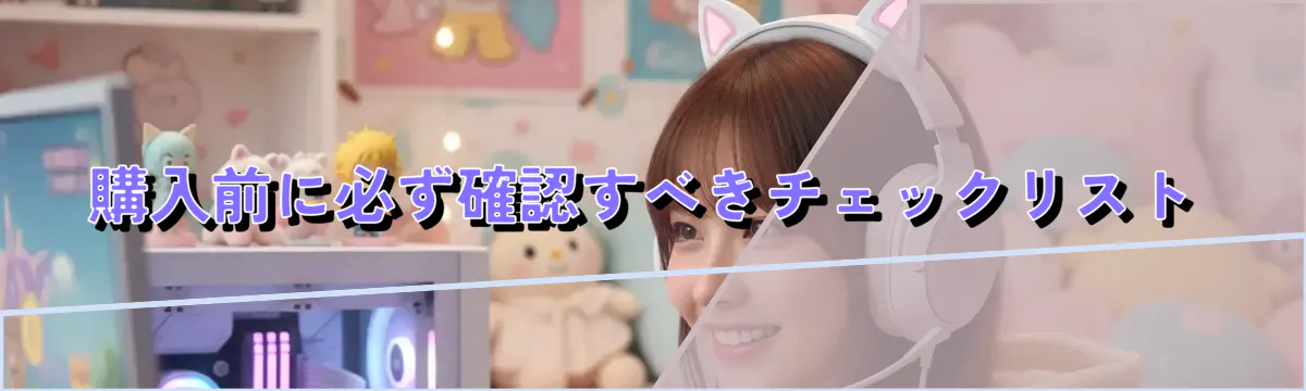 購入前に必ず確認すべきチェックリスト