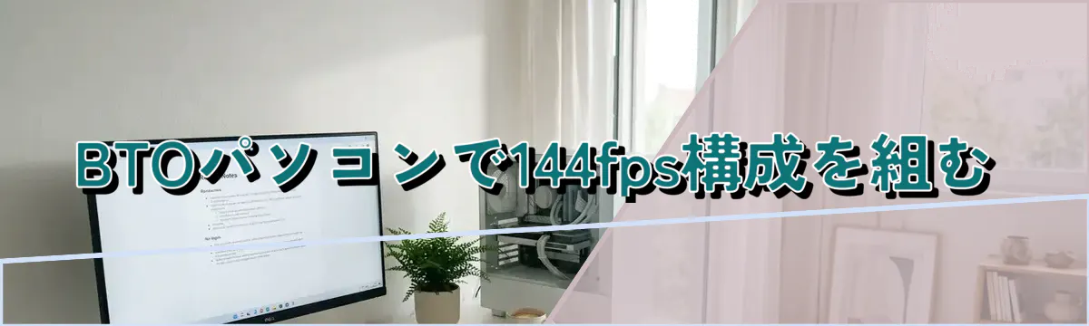 BTOパソコンで144fps構成を組む