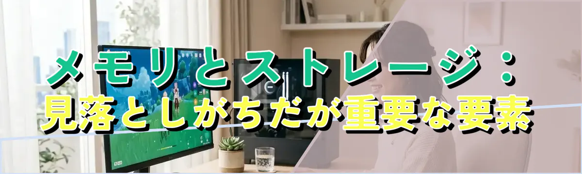 メモリとストレージ：見落としがちだが重要な要素