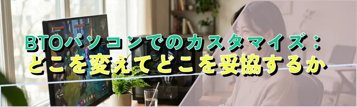 BTOパソコンでのカスタマイズ：どこを変えてどこを妥協するか