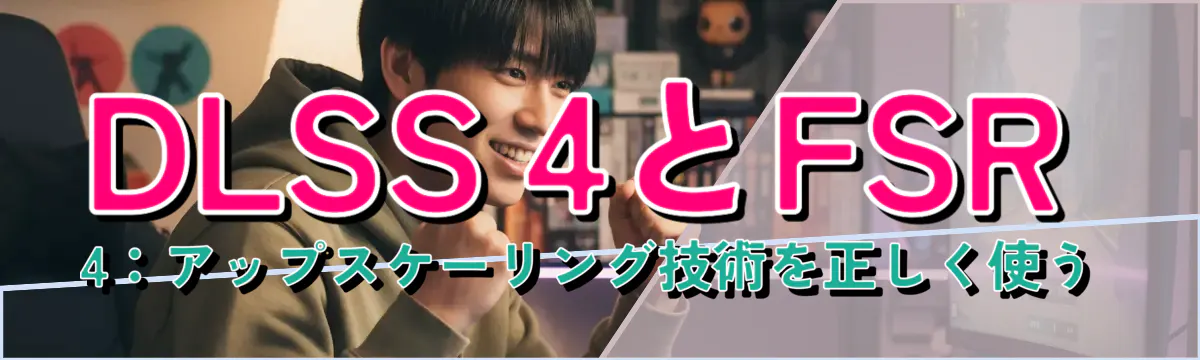 DLSS 4とFSR 4：アップスケーリング技術を正しく使う
