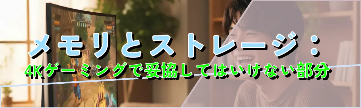 メモリとストレージ：4Kゲーミングで妥協してはいけない部分